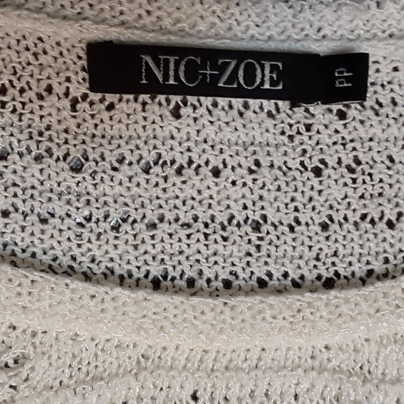 SALE EUC Beautiful Nic+Zoe Crochet Sweater Size PP - Picture 5 of 8